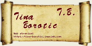Tina Borotić vizit kartica